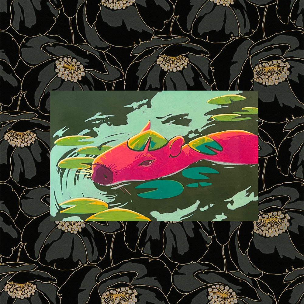 Melon the Capybara Sticker