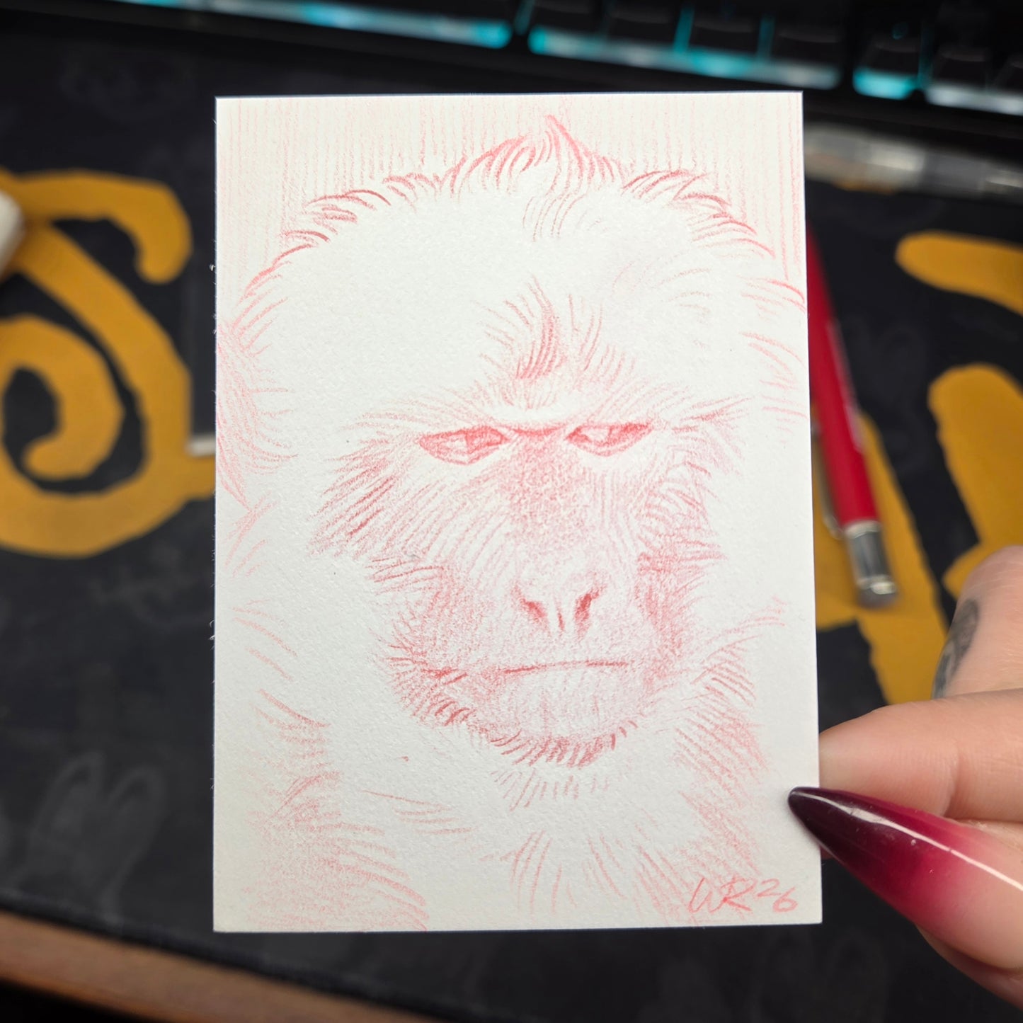 Monkey ACEO Original Artwork