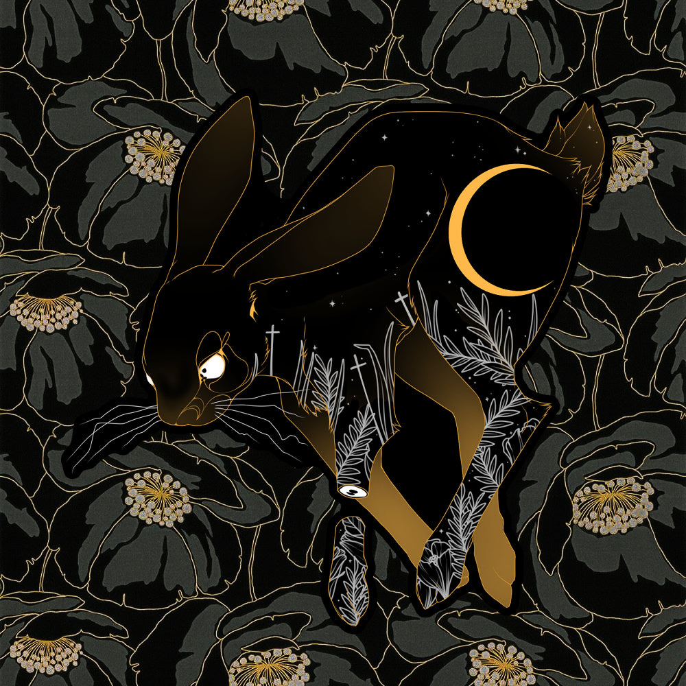 Rabbit of the Moon Sticker