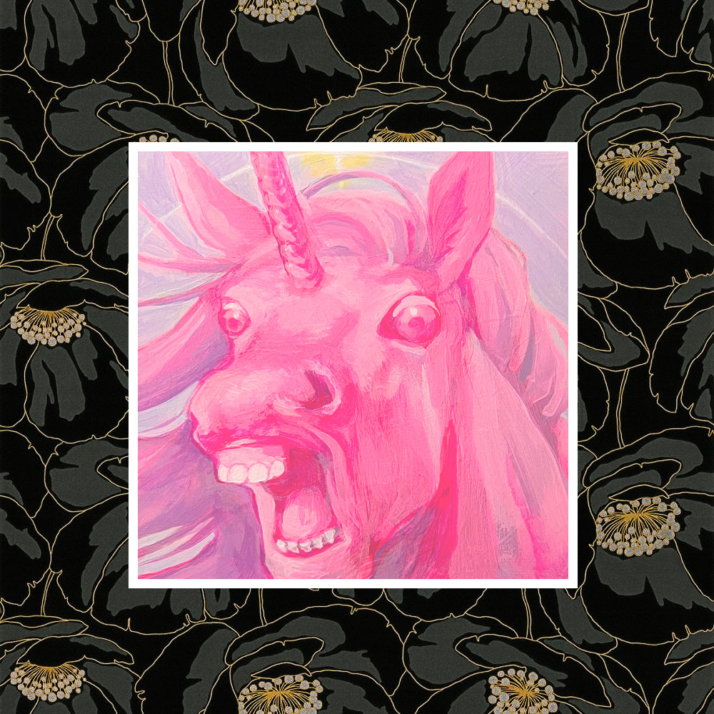 Angry Unicorn Art Print