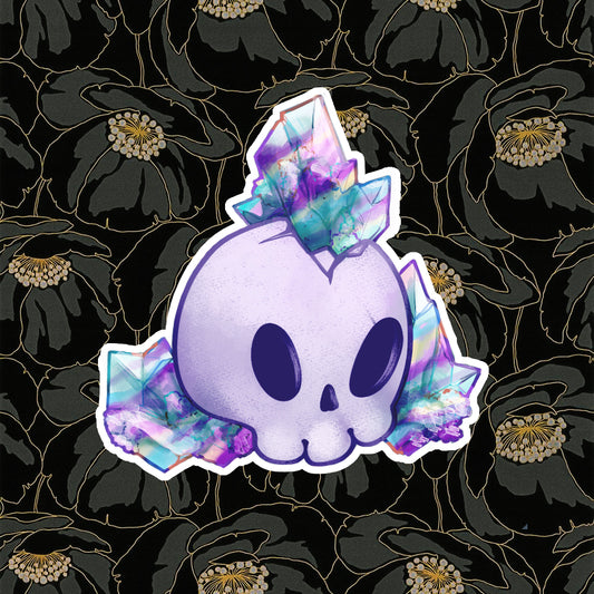 Crystal Skull [Rainbow Flourite] Sticker