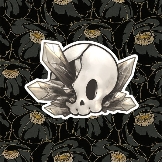 Crystal Skull [Smoky Quartz] Sticker