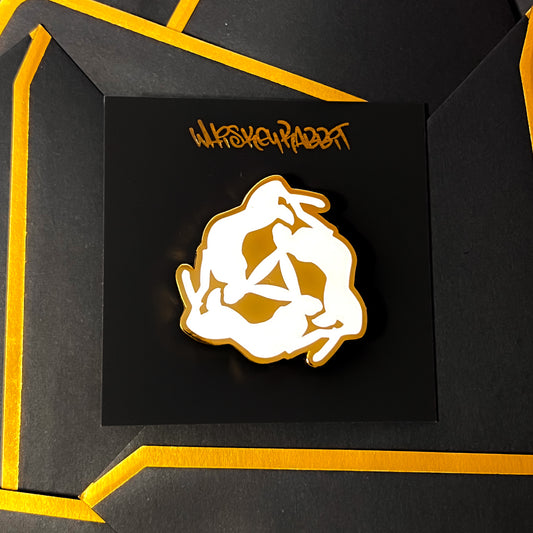 Three Hares Hard Enamel Pin