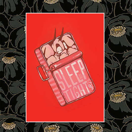 Stickbunny Sleep Tight Art Print