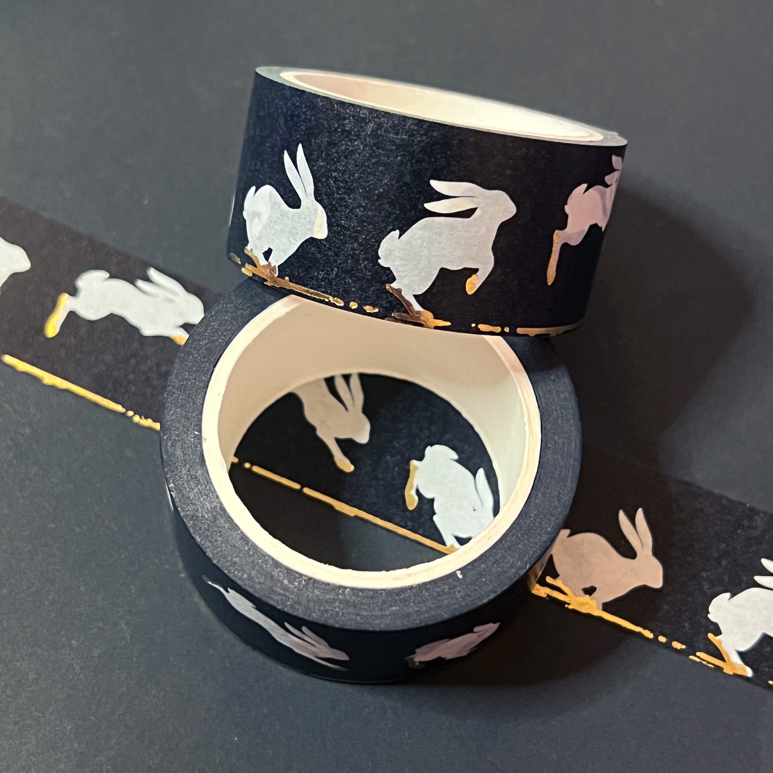 Counting Rabbits Washi Tape [Gold Foil] – Whiskey Rabbit