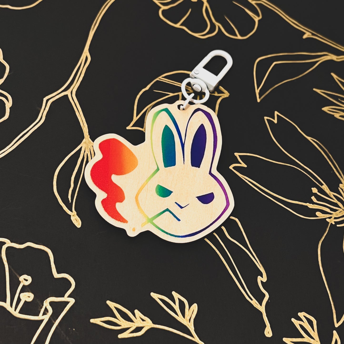 PRIDE Rainbow Keychain [Basswood]