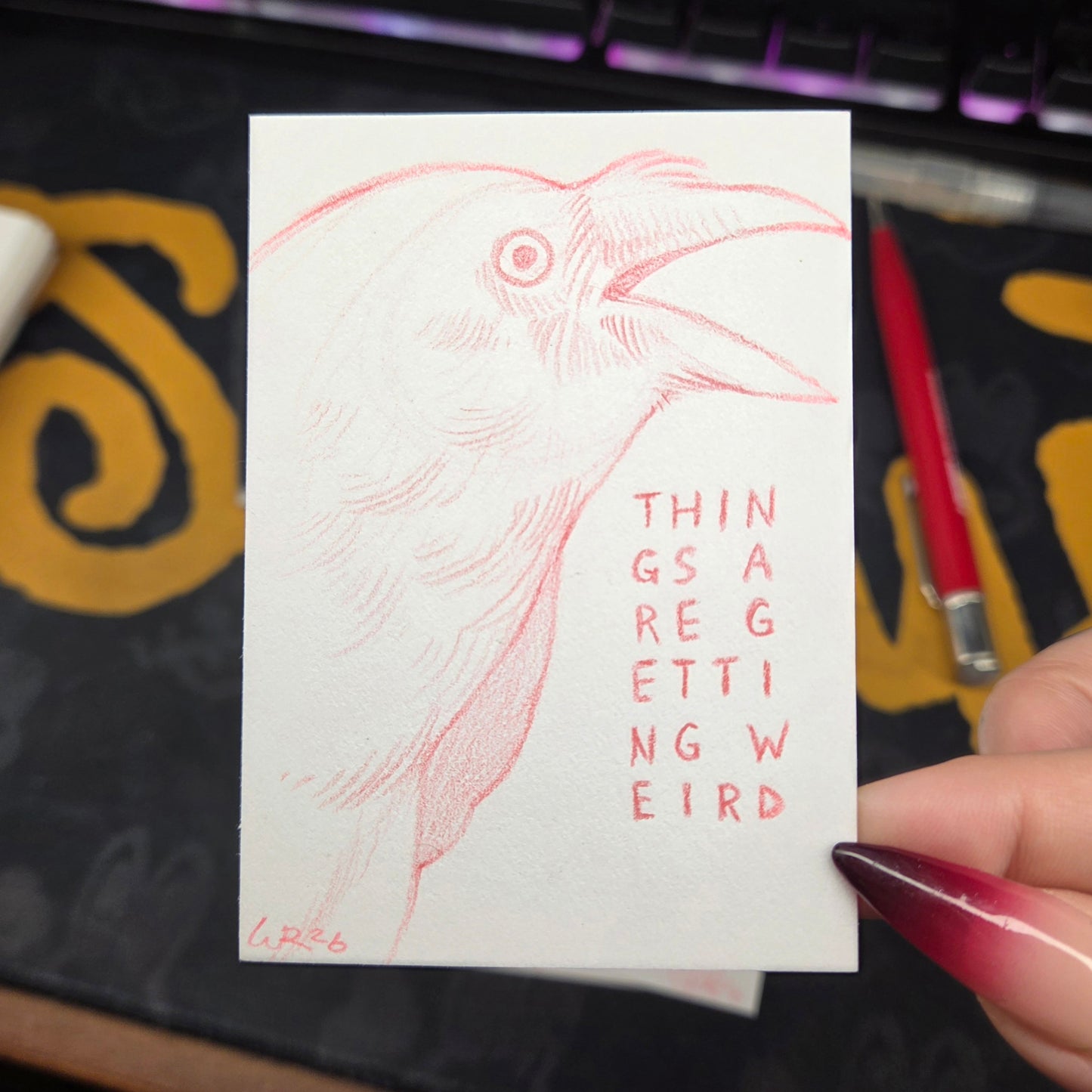 Crow ACEO Original Artwork