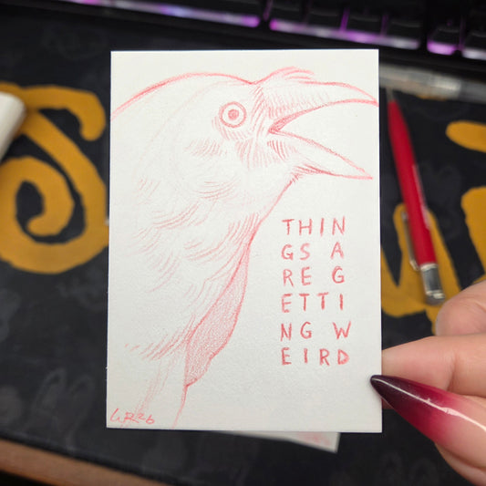 Crow ACEO Original Artwork